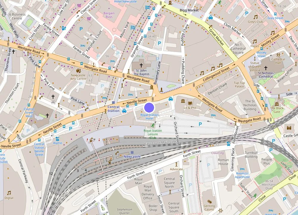 Map: Royal Station Hotel- Part of the Cairn Collection